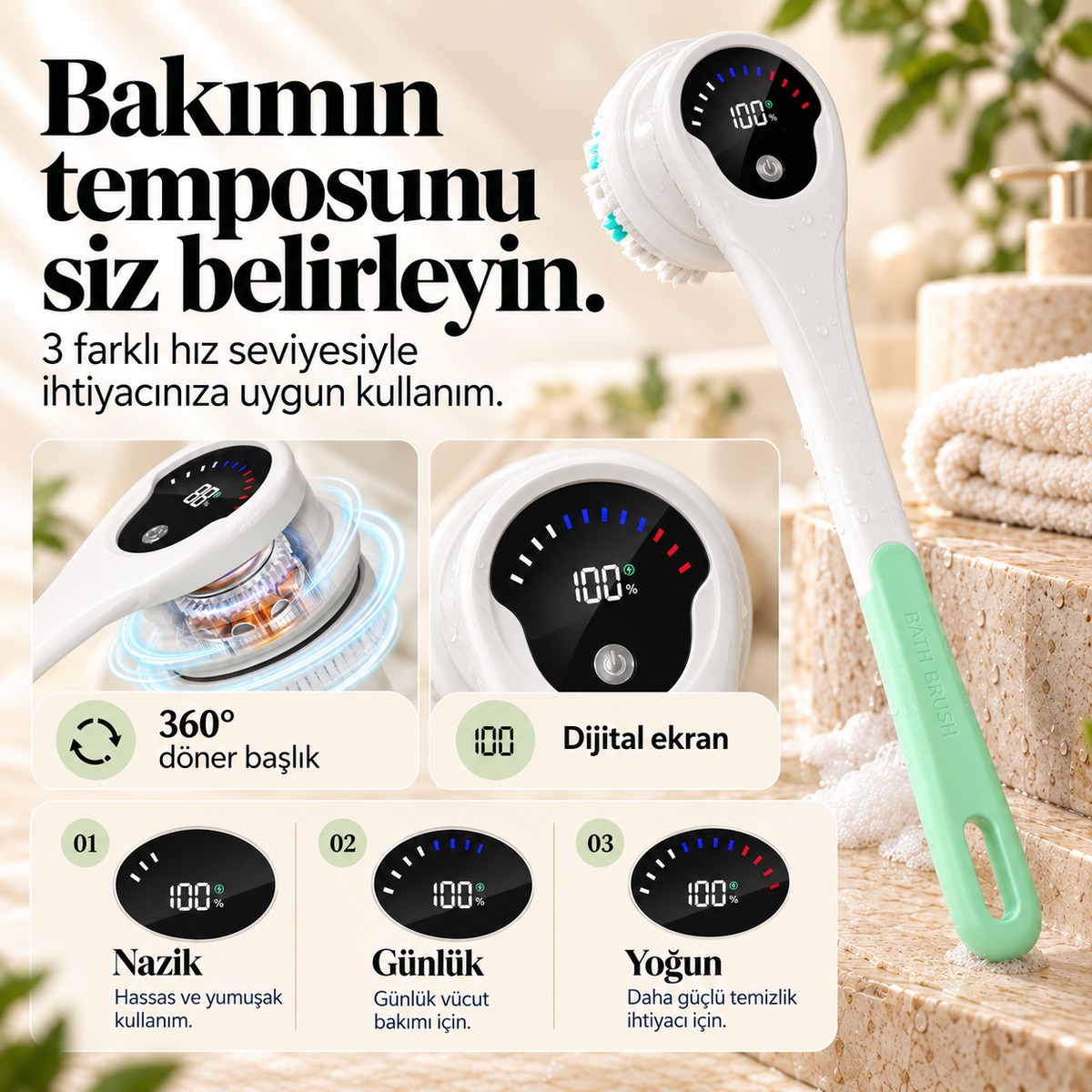 ORSILLE Body5 üç hız seviyesi ve dijital ekran