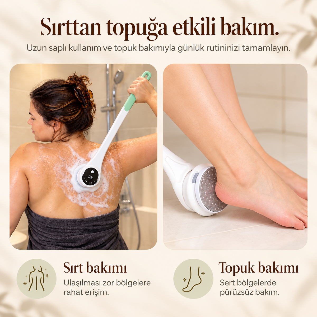 ORSILLE Body Wash sırt ve topuk bakımında kullanım